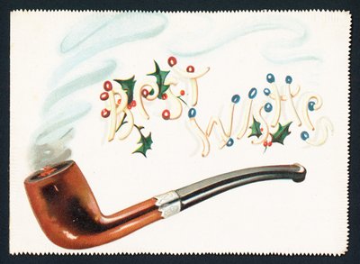 Rauchende Pfeife, Weihnachtskarte von English School