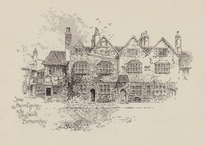 Einige alte Häuser im Long Walk Bermondsey von English School