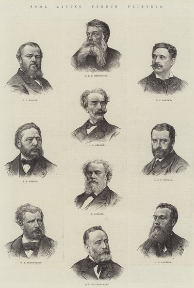 Einige lebende französische Maler (Gravur) von English School