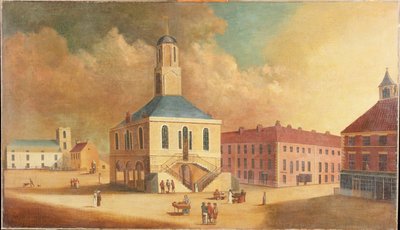 Marktplatz von South Shields, ca. 1800 von English School