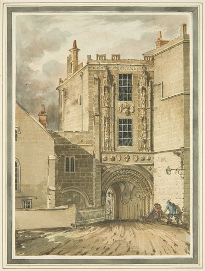 Südansicht des College-Tors von English School