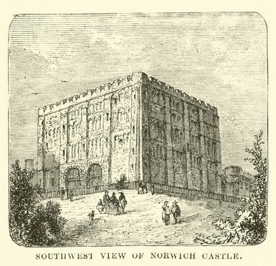 Südwestansicht von Norwich Castle von English School