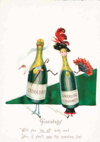 Sekt, wahrscheinlich Weihnachtskarte von English School