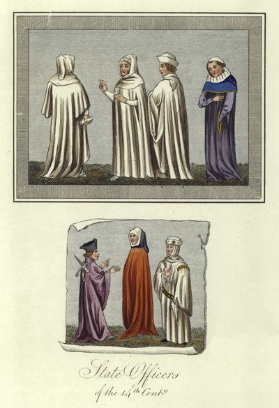Staatsbeamte des 14. Jahrhunderts von English School