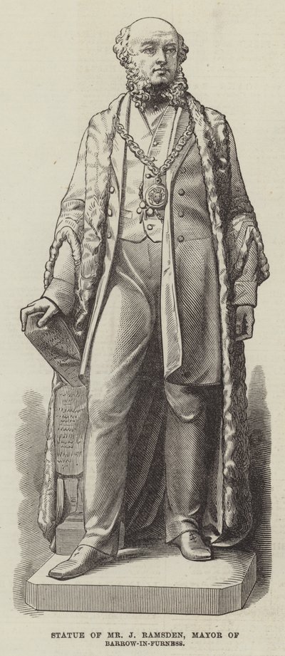 Statue von Mr. J. Ramsden, Bürgermeister von Barrow-in-Furness von English School
