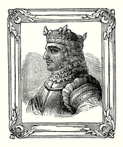 Stephan wurde 1104 geboren, 1135 gekrönt und starb 1154 (Gravur) von English School