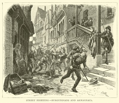 Straßenkämpfe, Burgunder und Armagnacs von English School