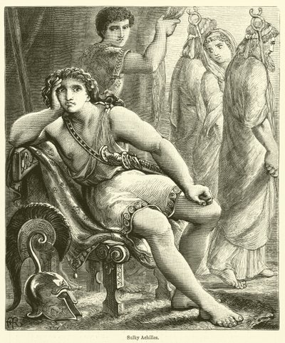 Mürrischer Achilles (Gravur) von English School