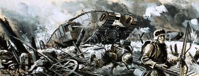 Panzer tauchten erstmals während des Ersten Weltkriegs auf von English School