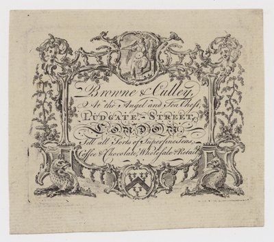 Teemänner, Browne und Culley, Visitenkarte von English School