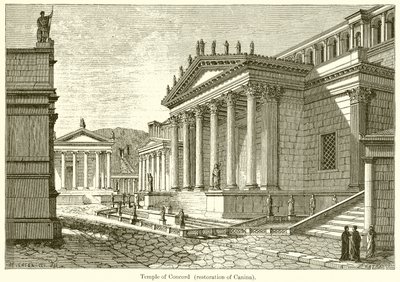 Tempel der Eintracht (Restaurierung von Canina) von English School