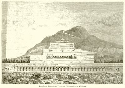 Tempel des Glücks in Praeneste (Restaurierung von Canina) von English School