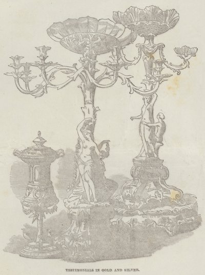 Zeugnisse in Gold und Silber (Gravur) von English School