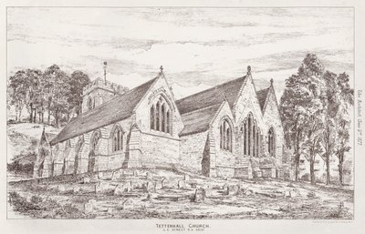 Tettenhall-Kirche (Gravur) von English School