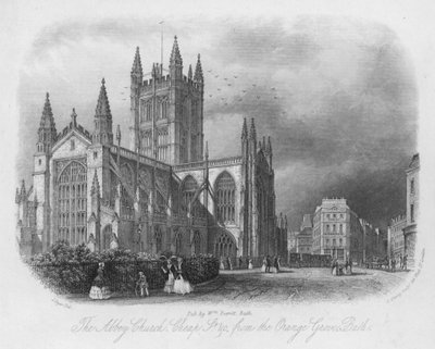 Die Abteikirche, Cheap Street usw., vom Orange Grove, Bath von English School