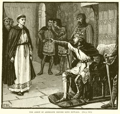 Der Abt von Arbroath vor König Edward von English School