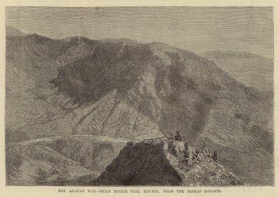Der Afghanische Krieg, Shadi Bogiar Pass, Khyber, von den Sarkai Höhen von English School