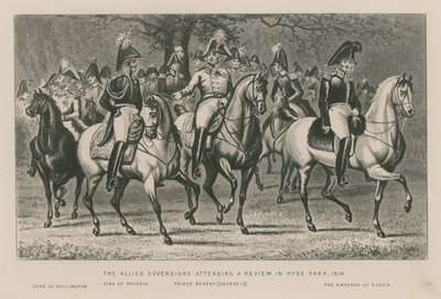 Die alliierten Souveräne bei einer Parade im Hyde Park, 1814 von English School