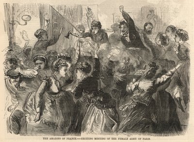 Die Amazonen von Frankreich; aufregendes Treffen der Frauenarmee von Paris von English School