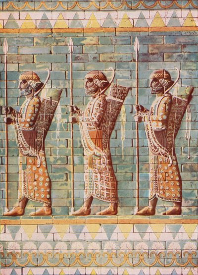 Die Bogenschützen von König Darius: emaillierte Fliesen aus Susa von English School