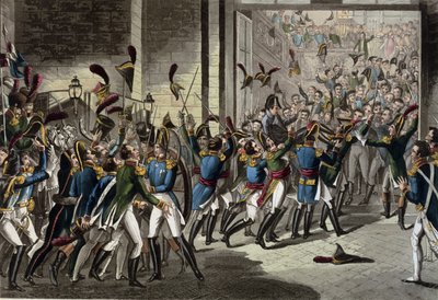 Die Ankunft Napoleons (1769-1821) in den Tuilerien am 20. März 1815 von English School