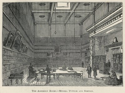 Die Versammlungsräume von Messrs Puttick und Simpson von English School
