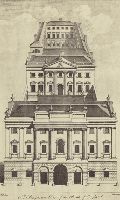 Die Bank von England, 1739 von English School