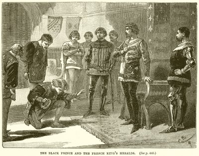 Der Schwarze Prinz und die Herolde des französischen Königs von English School