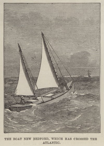 Das Boot New Bedford, das den Atlantik überquert hat (Stich) von English School