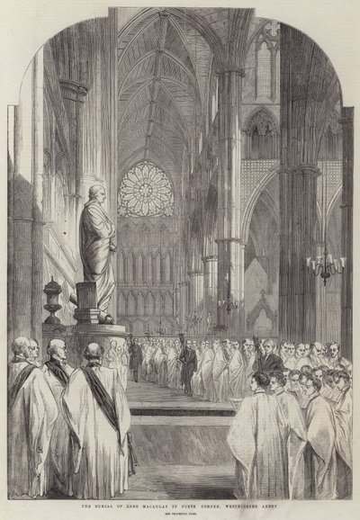 Das Begräbnis von Lord Macaulay in der Poets