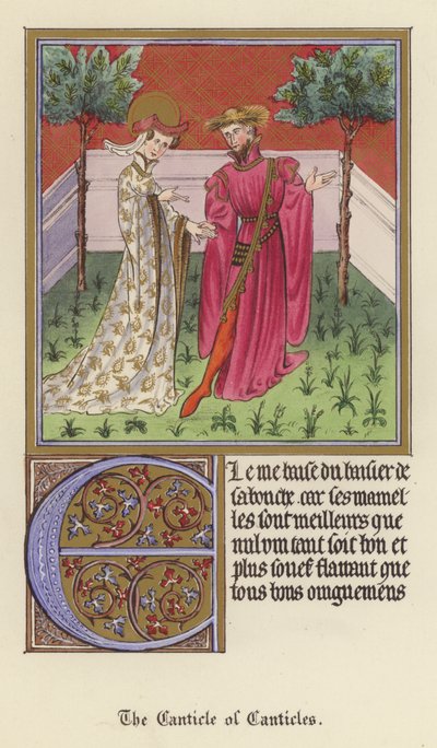 Das Hohelied (Farblithographie) von English School