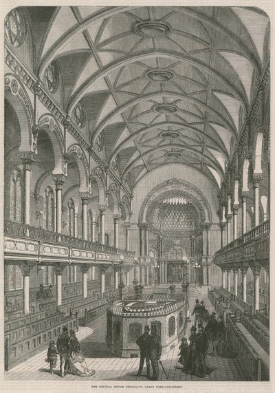 Die zentrale jüdische Synagoge, Great Portland Street, London von English School