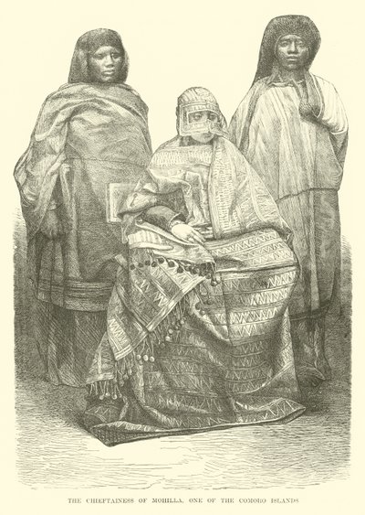 Die Häuptlingsfrau von Mohilla, eine der Komoreninseln von English School