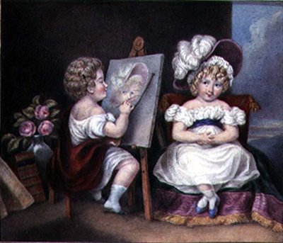 Der Kinderporträtist, ca. 1825 von English School