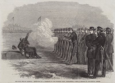 Der Bürgerkrieg in Amerika, Hinrichtung eines Deserteurs im Bundeslager, Alexandria von English School