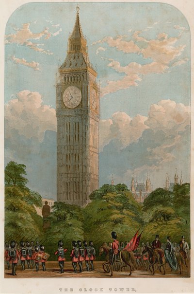 Der Clock Tower, Westminster, London von English School