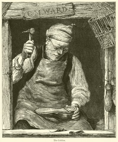 Der Schuster (Gravur) von English School