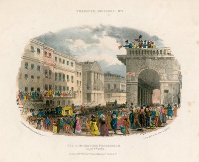 Die Krönungsprozession, 8. September 1831 von English School