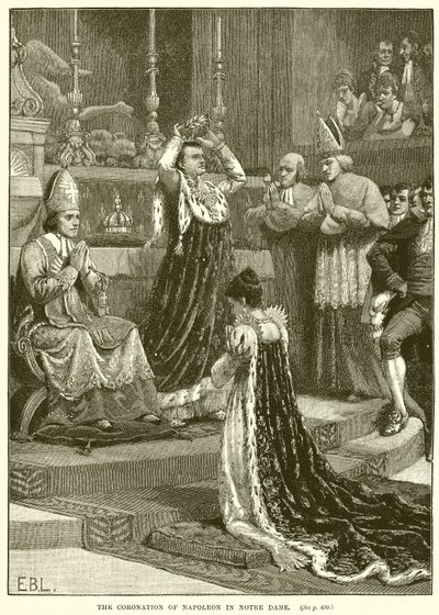 Die Krönung Napoleons in Notre Dame von English School