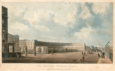 Der Crescent, Portland Place, London von English School