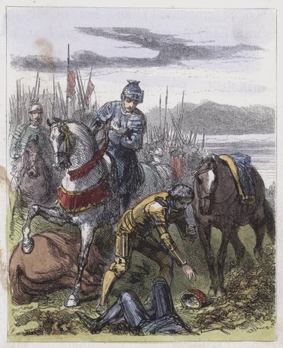 Die Krone von Richard III., gefunden auf dem Bosworth-Feld von English School