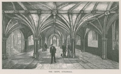 Die Krypta, Guildhall, London von English School