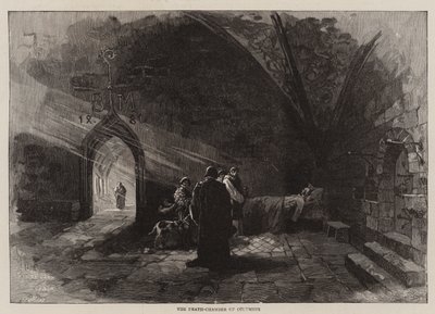 Das Sterbezimmer von Kolumbus (Gravur) von English School