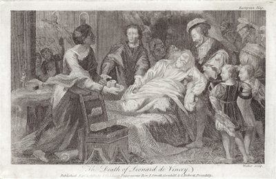 Der Tod von Leonardo da Vinci von English School