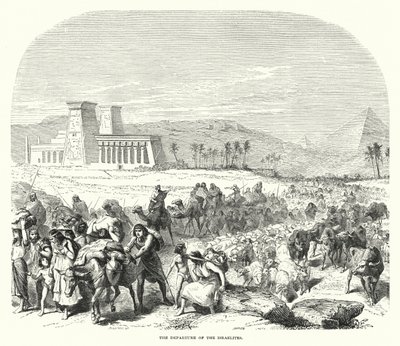 Der Auszug der Israeliten (Gravur) von English School