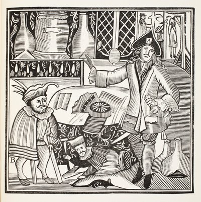 Der Teufel auf zwei Stöcken oder die Stadt unbedeckt, Illustration aus Chap-books des achtzehnten Jahrhunderts von John Ashton, veröffentlicht 1882 von English School