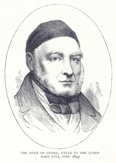 Der Herzog von Sussex, Onkel der Königin, geboren 1773, gestorben 1843 von English School