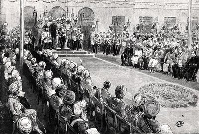 Der Durbar in Rawul Pindi von English School