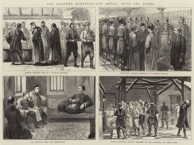 Die orientalische Frage, unser Künstler bei den Türken (Gravur) von English School