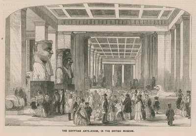 Der ägyptische Vorraum im British Museum von English School